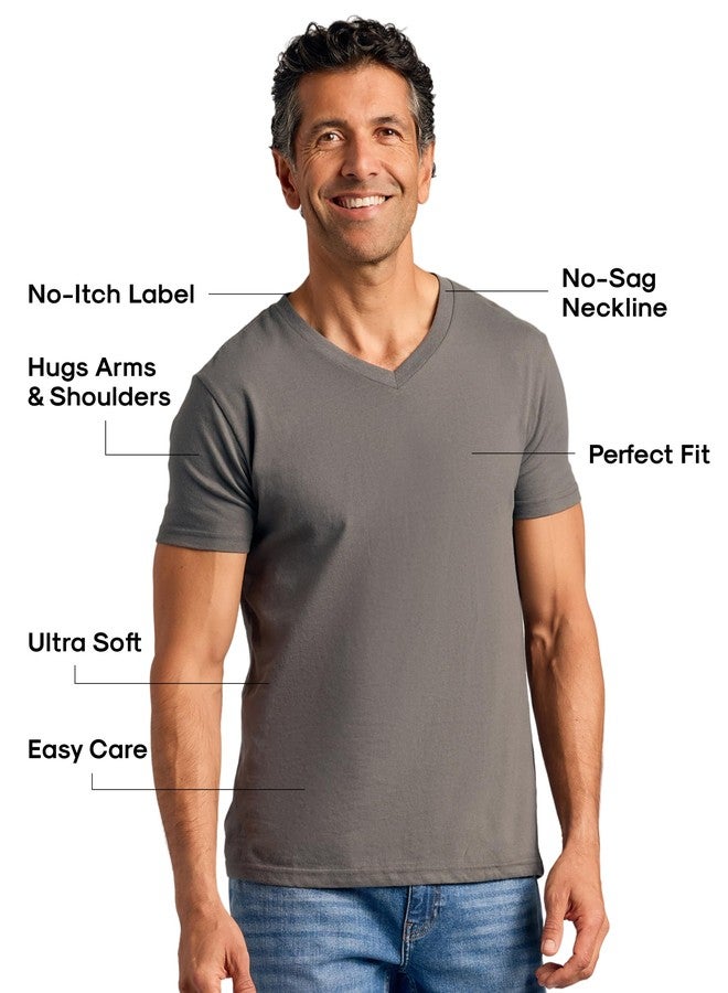 True Classic Mens V Neck T Shirts – Cotton V Neck T Shirts for Men, V-Neck Mens T-Shirts and Undershirts for Men Pack/Singles, Pack of 1, Carbon, XL - Image 2